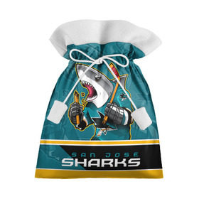 Подарочный 3D мешок с принтом San Jose Sharks в Белгороде, 100% полиэстер | Размер: 29*39 см | nhl | san jose sharks | sharks | stanley cup | кубок стенли | кубок стэнли | нхл | сан хосе | сан хосе шаркс | хоккей | хоккейный клуб | шаркс