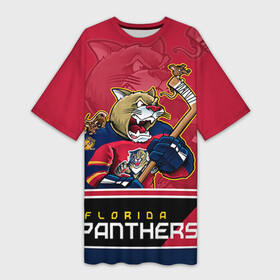 Платье-футболка 3D с принтом Florida Panthers в Белгороде,  |  | florida panthers | nhl | stanley cup | кубок стенли | кубок стэнли | нхл | флорида пантерз | флорида пантеры | хоккей | хоккейный клуб