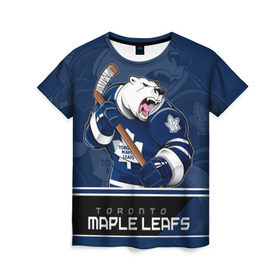 Женская футболка 3D с принтом Toronto Maple Leafs в Белгороде, 100% полиэфир ( синтетическое хлопкоподобное полотно) | прямой крой, круглый вырез горловины, длина до линии бедер | nhl | stanley cup | toronto maple leafs | валиев | кубок стенли | кубок стэнли | мэпл лифс | нхл | сошников | торонто | торонто мейпл лифс | хоккей | хоккейный клуб