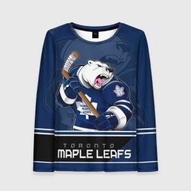 Женский лонгслив 3D с принтом Toronto Maple Leafs в Белгороде, 100% полиэстер | длинные рукава, круглый вырез горловины, полуприлегающий силуэт | nhl | stanley cup | toronto maple leafs | валиев | кубок стенли | кубок стэнли | мэпл лифс | нхл | сошников | торонто | торонто мейпл лифс | хоккей | хоккейный клуб