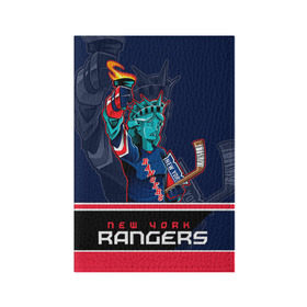 Обложка для паспорта матовая кожа с принтом New York Rangers в Белгороде, натуральная матовая кожа | размер 19,3 х 13,7 см; прозрачные пластиковые крепления | new york rangers | nhl | stanley cup | кубок стенли | кубок стэнли | нхл | нью йорк рейнджерс | нью йорк рейнджеры | рейнджеры | хоккей | хоккейный клуб