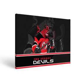 Холст прямоугольный с принтом New Jersey Devils в Белгороде, 100% ПВХ |  | new jersey devils | nhl | stanley cup | дъяволы нью джерси | калинин | кубок стенли | кубок стэнли | нхл | нью джерси девилз | хоккей | хоккейный клуб