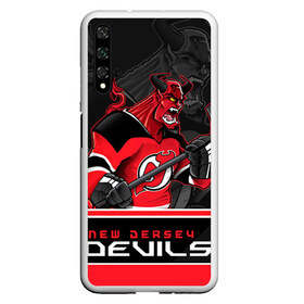 Чехол для Honor 20 с принтом New Jersey Devils в Белгороде, Силикон | Область печати: задняя сторона чехла, без боковых панелей | new jersey devils | nhl | stanley cup | дъяволы нью джерси | калинин | кубок стенли | кубок стэнли | нхл | нью джерси девилз | хоккей | хоккейный клуб