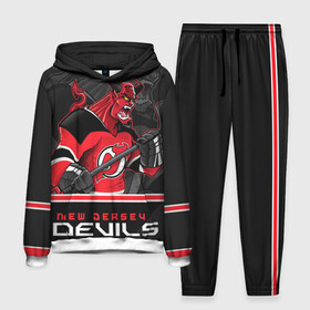Мужской костюм 3D (с толстовкой) с принтом New Jersey Devils в Белгороде,  |  | new jersey devils | nhl | stanley cup | дъяволы нью джерси | калинин | кубок стенли | кубок стэнли | нхл | нью джерси девилз | хоккей | хоккейный клуб