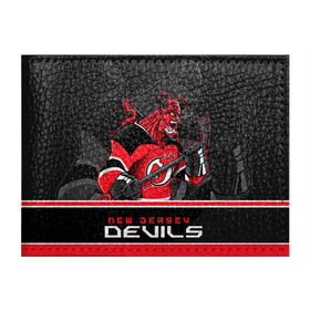 Обложка для студенческого билета с принтом New Jersey Devils в Белгороде, натуральная кожа | Размер: 11*8 см; Печать на всей внешней стороне | Тематика изображения на принте: new jersey devils | nhl | stanley cup | дъяволы нью джерси | калинин | кубок стенли | кубок стэнли | нхл | нью джерси девилз | хоккей | хоккейный клуб