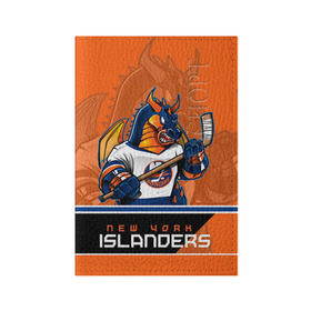 Обложка для паспорта матовая кожа с принтом New York Islanders в Белгороде, натуральная матовая кожа | размер 19,3 х 13,7 см; прозрачные пластиковые крепления | new york islanders | nhl | stanley cup | айлендерс | кубок стенли | кубок стэнли | кулемин | нхл | нью йорк айлендерс | хоккей | хоккейный клуб