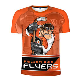 Мужская футболка 3D спортивная с принтом Philadelphia Flyers в Белгороде, 100% полиэстер с улучшенными характеристиками | приталенный силуэт, круглая горловина, широкие плечи, сужается к линии бедра | nhl | philadelphia flyers | stanley cup | кубок стенли | кубок стэнли | нхл | филадельфия | филадельфия флайерз | флаерс | хоккей | хоккейный клуб