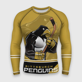 Мужской рашгард 3D с принтом Pittsburgh Penguins в Белгороде,  |  | nhl | pittsburgh penguins | stanley cup | кросби | кубок стенли | кубок стэнли | малкин | нхл | пингвинс | питтсбург пингвинз | сидни кросби | хоккей | хоккейный клуб