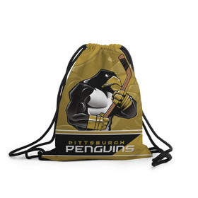 Рюкзак-мешок 3D с принтом Pittsburgh Penguins в Белгороде, 100% полиэстер | плотность ткани — 200 г/м2, размер — 35 х 45 см; лямки — толстые шнурки, застежка на шнуровке, без карманов и подкладки | nhl | pittsburgh penguins | stanley cup | кросби | кубок стенли | кубок стэнли | малкин | нхл | пингвинс | питтсбург пингвинз | сидни кросби | хоккей | хоккейный клуб