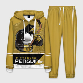 Мужской костюм 3D с принтом Pittsburgh Penguins в Белгороде, 100% полиэстер | Манжеты и пояс оформлены тканевой резинкой, двухслойный капюшон со шнурком для регулировки, карманы спереди | nhl | pittsburgh penguins | stanley cup | кросби | кубок стенли | кубок стэнли | малкин | нхл | пингвинс | питтсбург пингвинз | сидни кросби | хоккей | хоккейный клуб