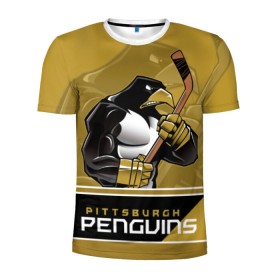 Мужская футболка 3D спортивная с принтом Pittsburgh Penguins в Белгороде, 100% полиэстер с улучшенными характеристиками | приталенный силуэт, круглая горловина, широкие плечи, сужается к линии бедра | Тематика изображения на принте: nhl | pittsburgh penguins | stanley cup | кросби | кубок стенли | кубок стэнли | малкин | нхл | пингвинс | питтсбург пингвинз | сидни кросби | хоккей | хоккейный клуб