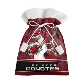 Подарочный 3D мешок с принтом Arizona Coyotes в Белгороде, 100% полиэстер | Размер: 29*39 см | Тематика изображения на принте: arizona coyotes | nhl | stanley cup | аризона койотис | аризона койоты | кубок стенли | кубок стэнли | нхл | хоккей | хоккейный клуб