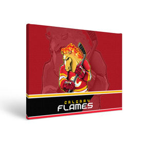Холст прямоугольный с принтом Calgary Flames в Белгороде, 100% ПВХ |  | calgary flames | nhl | stanley cup | калгари флэймз | кубок стенли | кубок стэнли | нхл | флэймс | хоккей | хоккейный клуб