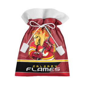 Подарочный 3D мешок с принтом Calgary Flames в Белгороде, 100% полиэстер | Размер: 29*39 см | Тематика изображения на принте: calgary flames | nhl | stanley cup | калгари флэймз | кубок стенли | кубок стэнли | нхл | флэймс | хоккей | хоккейный клуб