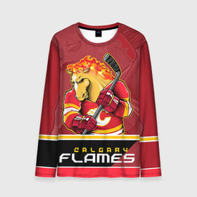 Мужской лонгслив 3D с принтом Calgary Flames в Белгороде, 100% полиэстер | длинные рукава, круглый вырез горловины, полуприлегающий силуэт | calgary flames | nhl | stanley cup | калгари флэймз | кубок стенли | кубок стэнли | нхл | флэймс | хоккей | хоккейный клуб