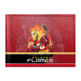 Обложка для студенческого билета с принтом Calgary Flames в Белгороде, натуральная кожа | Размер: 11*8 см; Печать на всей внешней стороне | Тематика изображения на принте: calgary flames | nhl | stanley cup | калгари флэймз | кубок стенли | кубок стэнли | нхл | флэймс | хоккей | хоккейный клуб