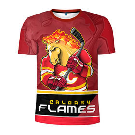 Мужская футболка 3D спортивная с принтом Calgary Flames в Белгороде, 100% полиэстер с улучшенными характеристиками | приталенный силуэт, круглая горловина, широкие плечи, сужается к линии бедра | calgary flames | nhl | stanley cup | калгари флэймз | кубок стенли | кубок стэнли | нхл | флэймс | хоккей | хоккейный клуб