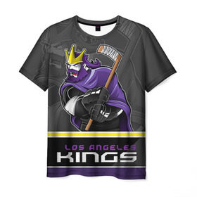 Мужская футболка 3D с принтом Los Angeles Kings в Белгороде, 100% полиэфир | прямой крой, круглый вырез горловины, длина до линии бедер | los angeles kings | nhl | stanley cup | кубок стенли | кубок стэнли | лос анджелес кингз | лос анжелес короли | нхл | хоккей | хоккейный клуб
