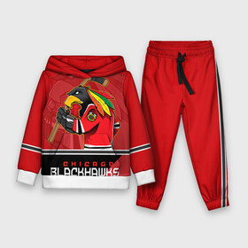 Детский костюм 3D (с толстовкой) с принтом Chicago Blackhawks в Белгороде,  |  | chicago blackhawks | nhl | stanley cup | анисимов | блэкхокс | кубок стенли | кубок стэнли | нхл | панарин | хоккей | хоккейный клуб | чикаго | чикаго блэкхокс