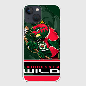 Чехол для iPhone 13 mini с принтом Minnesota Wild в Белгороде,  |  | Тематика изображения на принте: minnesota wild | nhl | stanley cup | кубок стенли | кубок стэнли | минесота | миннесота уайлд | нхл | хоккей | хоккейный клуб