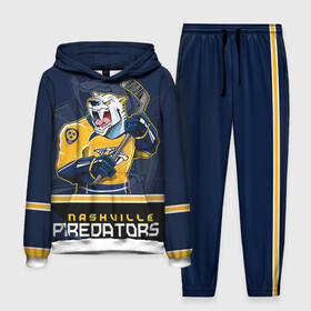 Мужской костюм 3D (с толстовкой) с принтом Nashville Predators в Белгороде,  |  | nashville predators | nhl | stanley cup | кубок стенли | кубок стэнли | нхл | нэшвил | нэшвилл предаторз | хоккей | хоккейный клуб