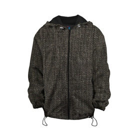 Детская куртка 3D с принтом Джинсовая раскраска в Белгороде, 100% полиэстер | застежка — молния, подол и капюшон оформлены резинкой с фиксаторами, по бокам — два кармана без застежек, один потайной карман на груди, плотность верхнего слоя — 90 г/м2; плотность флисового подклада — 260 г/м2 | Тематика изображения на принте: jeans