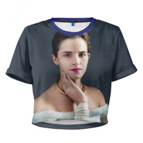 Женская футболка 3D укороченная с принтом Queen в Белгороде, 100% полиэстер | круглая горловина, длина футболки до линии талии, рукава с отворотами | 