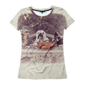 Женская футболка 3D с принтом Bulldog 26 в Белгороде, 100% полиэфир ( синтетическое хлопкоподобное полотно) | прямой крой, круглый вырез горловины, длина до линии бедер | bulldog blogger | tecuaniventura | блоггер | бульдог | бульдог блоггер | животные | карамелька | собаки