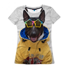 Женская футболка 3D с принтом Bulldog`s friend 6 в Белгороде, 100% полиэфир ( синтетическое хлопкоподобное полотно) | прямой крой, круглый вырез горловины, длина до линии бедер | bulldog blogger | tecuaniventura | блоггер | бульдог | бульдог блоггер | животные | карамелька | собаки