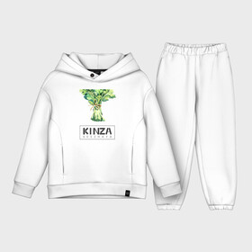 Детский костюм хлопок Oversize с принтом KINZA в Белгороде,  |  | Тематика изображения на принте: kenzo | kinza | антибренд | бренд | кензо | кинза | пародии