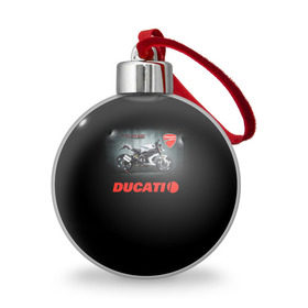 Ёлочный шар с принтом Ducati 4 в Белгороде, Пластик | Диаметр: 77 мм | Тематика изображения на принте: ducati | moto | дукати | мото | мотоцикл | мотоциклы
