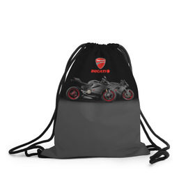 Рюкзак-мешок 3D с принтом Ducati 2 в Белгороде, 100% полиэстер | плотность ткани — 200 г/м2, размер — 35 х 45 см; лямки — толстые шнурки, застежка на шнуровке, без карманов и подкладки | ducati | moto | дукати | мото | мотоцикл | мотоциклы