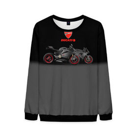 Мужской свитшот 3D с принтом Ducati 2 в Белгороде, 100% полиэстер с мягким внутренним слоем | круглый вырез горловины, мягкая резинка на манжетах и поясе, свободная посадка по фигуре | Тематика изображения на принте: ducati | moto | дукати | мото | мотоцикл | мотоциклы