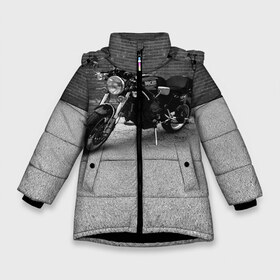 Зимняя куртка для девочек 3D с принтом Ducati 1 в Белгороде, ткань верха — 100% полиэстер; подклад — 100% полиэстер, утеплитель — 100% полиэстер. | длина ниже бедра, удлиненная спинка, воротник стойка и отстегивающийся капюшон. Есть боковые карманы с листочкой на кнопках, утяжки по низу изделия и внутренний карман на молнии. 

Предусмотрены светоотражающий принт на спинке, радужный светоотражающий элемент на пуллере молнии и на резинке для утяжки. | ducati | moto | дукати | мото | мотоцикл | мотоциклы