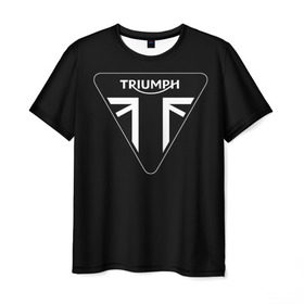 Мужская футболка 3D с принтом Triumph 4 в Белгороде, 100% полиэфир | прямой крой, круглый вырез горловины, длина до линии бедер | Тематика изображения на принте: moto | triumph | мотоцикл | мотоциклы | триумф