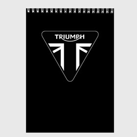 Скетчбук с принтом Triumph 4 в Белгороде, 100% бумага
 | 48 листов, плотность листов — 100 г/м2, плотность картонной обложки — 250 г/м2. Листы скреплены сверху удобной пружинной спиралью | Тематика изображения на принте: moto | triumph | мотоцикл | мотоциклы | триумф