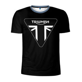 Мужская футболка 3D спортивная с принтом Triumph 4 в Белгороде, 100% полиэстер с улучшенными характеристиками | приталенный силуэт, круглая горловина, широкие плечи, сужается к линии бедра | moto | triumph | мотоцикл | мотоциклы | триумф
