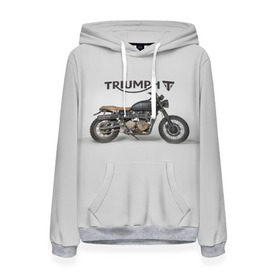 Женская толстовка 3D с принтом Triumph 2 в Белгороде, 100% полиэстер  | двухслойный капюшон со шнурком для регулировки, мягкие манжеты на рукавах и по низу толстовки, спереди карман-кенгуру с мягким внутренним слоем. | moto | triumph | мотоцикл | мотоциклы | триумф