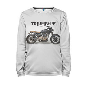 Детский лонгслив 3D с принтом Triumph 2 в Белгороде, 100% полиэстер | длинные рукава, круглый вырез горловины, полуприлегающий силуэт
 | moto | triumph | мотоцикл | мотоциклы | триумф