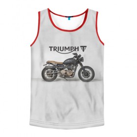 Мужская майка 3D с принтом Triumph 2 в Белгороде, 100% полиэстер | круглая горловина, приталенный силуэт, длина до линии бедра. Пройма и горловина окантованы тонкой бейкой | moto | triumph | мотоцикл | мотоциклы | триумф