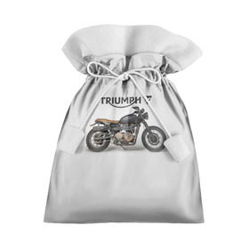 Подарочный 3D мешок с принтом Triumph 2 в Белгороде, 100% полиэстер | Размер: 29*39 см | Тематика изображения на принте: moto | triumph | мотоцикл | мотоциклы | триумф