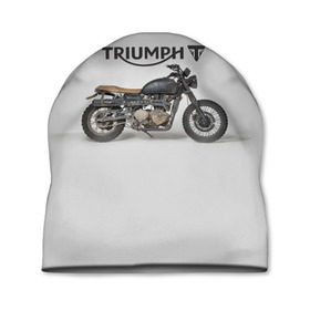 Шапка 3D с принтом Triumph 2 в Белгороде, 100% полиэстер | универсальный размер, печать по всей поверхности изделия | moto | triumph | мотоцикл | мотоциклы | триумф