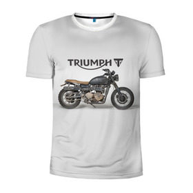 Мужская футболка 3D спортивная с принтом Triumph 2 в Белгороде, 100% полиэстер с улучшенными характеристиками | приталенный силуэт, круглая горловина, широкие плечи, сужается к линии бедра | Тематика изображения на принте: moto | triumph | мотоцикл | мотоциклы | триумф
