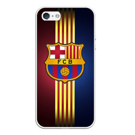 Чехол для iPhone 5/5S матовый с принтом Barcelona FC в Белгороде, Силикон | Область печати: задняя сторона чехла, без боковых панелей | барса | барселона | испания | клуб | фк | футбол | футбольный