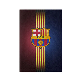 Обложка для паспорта матовая кожа с принтом Barcelona FC в Белгороде, натуральная матовая кожа | размер 19,3 х 13,7 см; прозрачные пластиковые крепления | Тематика изображения на принте: барса | барселона | испания | клуб | фк | футбол | футбольный