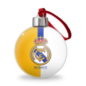 Ёлочный шар с принтом Real Madrid CF в Белгороде, Пластик | Диаметр: 77 мм | football | испания | клуб | мадрид | реал | фк | футбольный