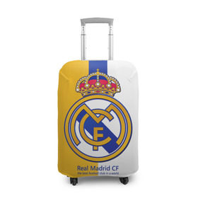 Чехол для чемодана 3D с принтом Real Madrid CF в Белгороде, 86% полиэфир, 14% спандекс | двустороннее нанесение принта, прорези для ручек и колес | football | испания | клуб | мадрид | реал | фк | футбольный