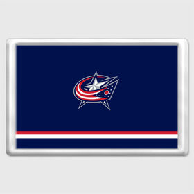 Магнит 45*70 с принтом Columbus Blue Jackets в Белгороде, Пластик | Размер: 78*52 мм; Размер печати: 70*45 | columbus blue jackets | hockey | nhl | нхл | хоккей