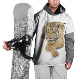 Накидка на куртку 3D с принтом Ласковый тигренок в Белгороде, 100% полиэстер |  | дикие | милые | природа | тигр | яркие