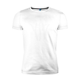Мужская футболка премиум с принтом ТГК в Белгороде, 92% хлопок, 8% лайкра | приталенный силуэт, круглый вырез ворота, длина до линии бедра, короткий рукав | триагрутрика